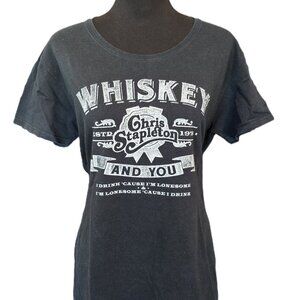 Chris Stapleton Women's Black T-Shirt XL Whiskey and You
